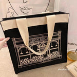 London Books Marylebone Book Store Black Tote Bag with Zip - Casualruby