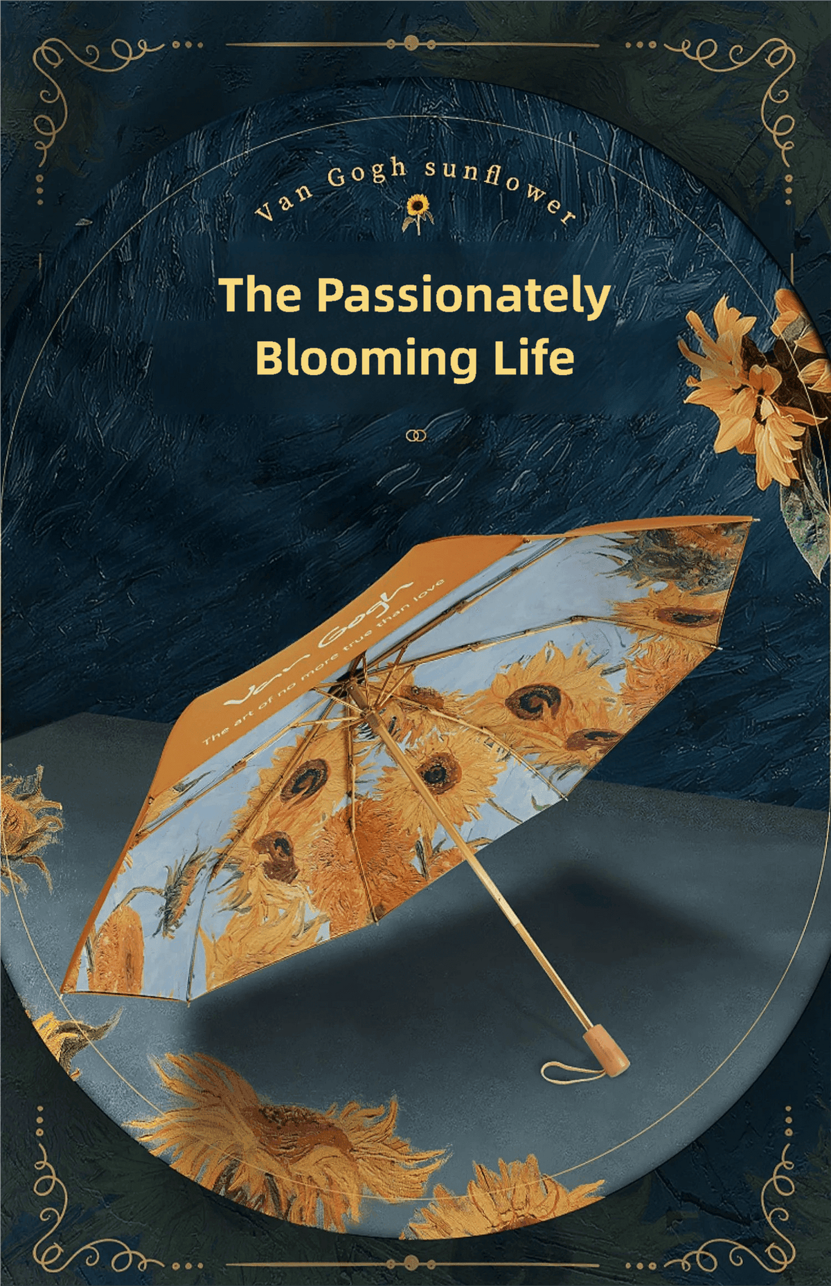 Casualruby©Double-sided Van Gogh Sunflowers Umbrella - Casualruby