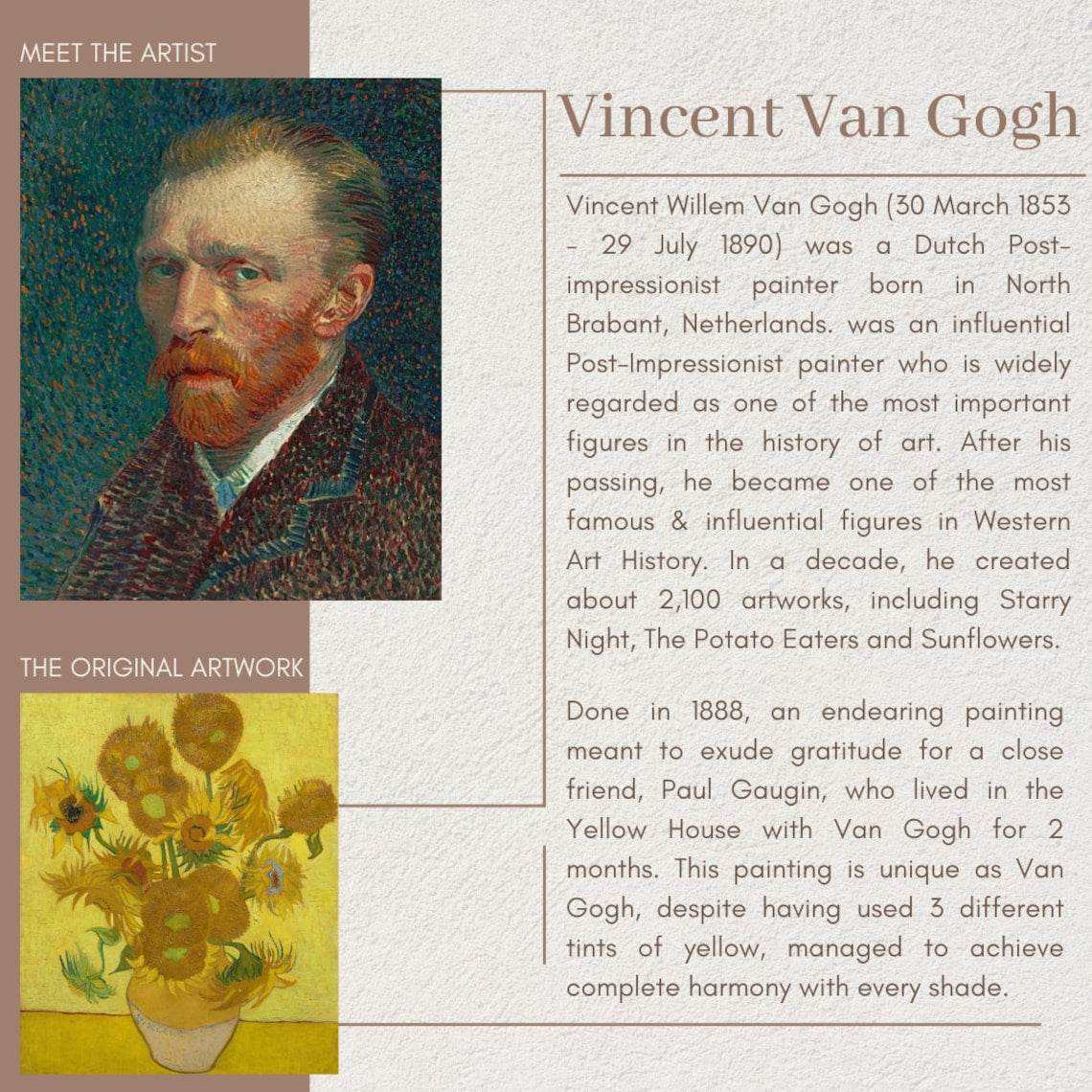 Van Gogh "Sunflowers"