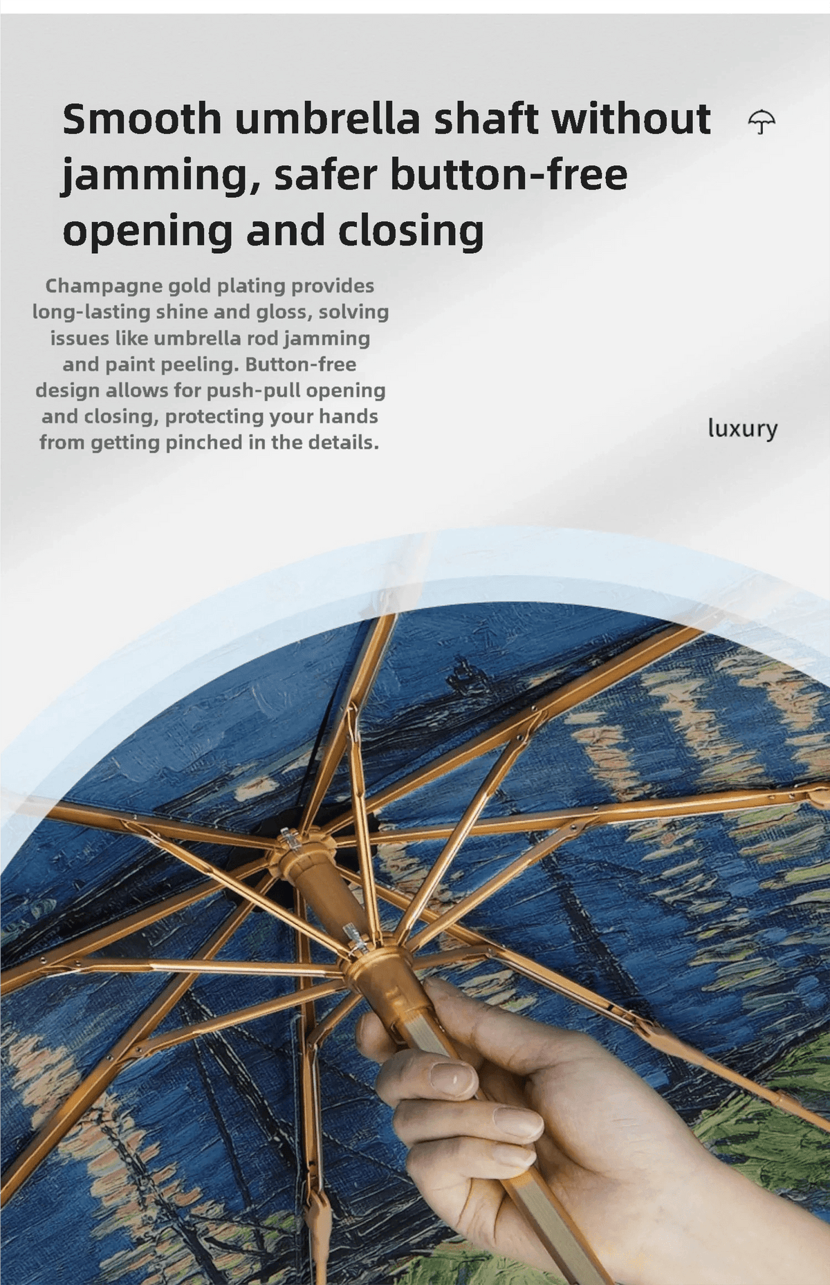 Casualruby©Double-sided Van Gogh Starry Night Umbrella - Casualruby