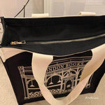 London Books Marylebone Book Store Black Tote Bag with Zip - Casualruby