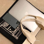 London Books Marylebone Book Store Black Tote Bag with Zip - Casualruby