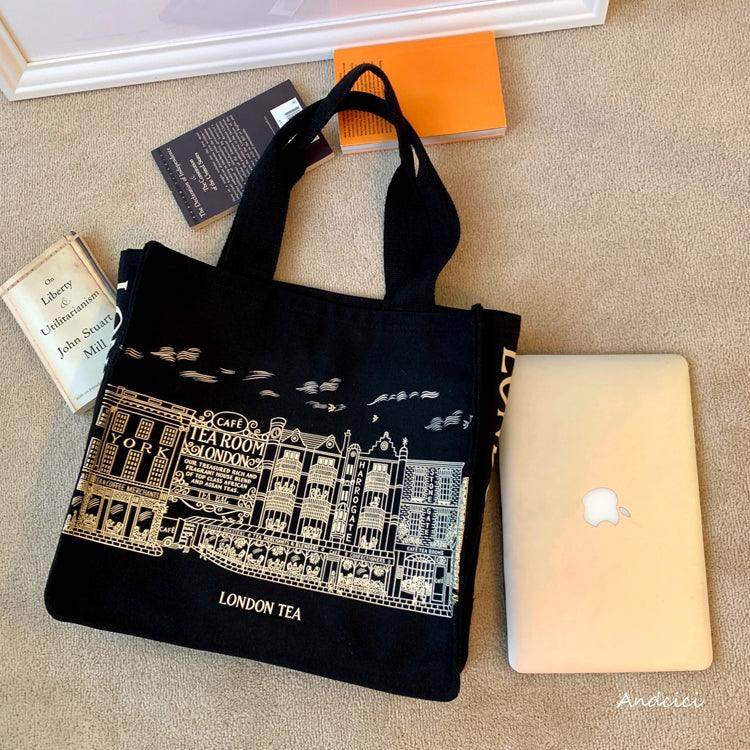 London Tea Northallerton Canvas Tote Bag with Zip - Casualruby