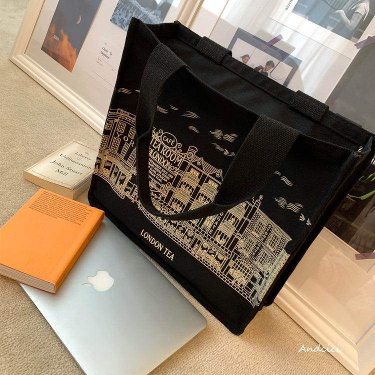 London Tea Northallerton Canvas Tote Bag with Zip - Casualruby