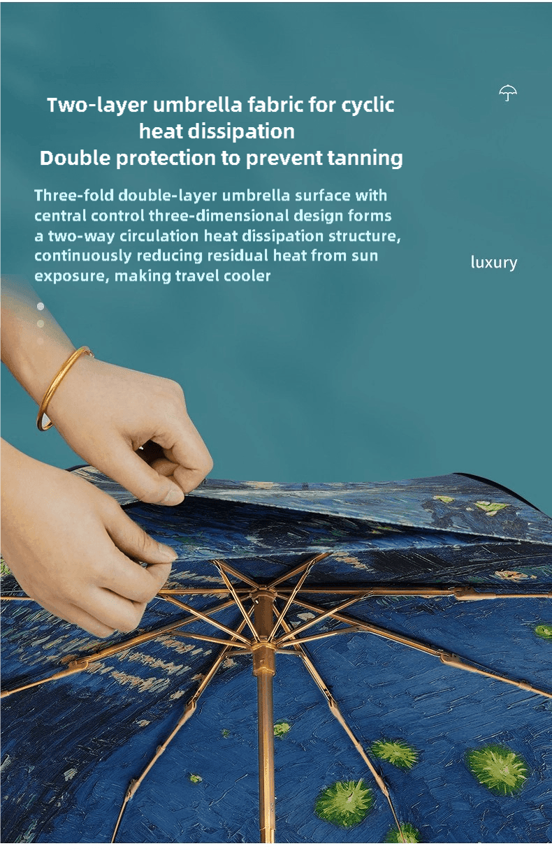 Casualruby©Double-sided Van Gogh Starry Night Umbrella - Casualruby