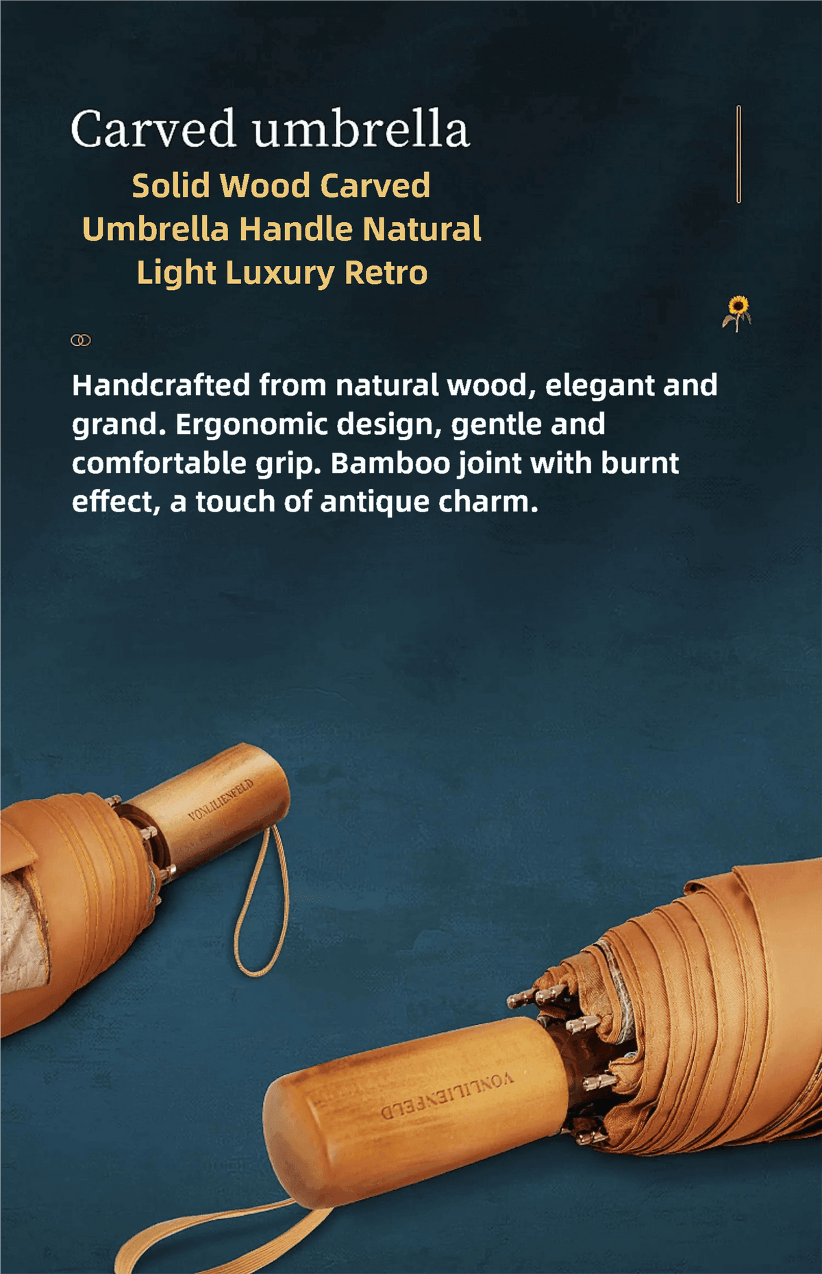 Casualruby©Double-sided Van Gogh Sunflowers Umbrella - Casualruby